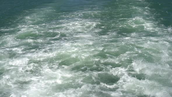 Wave created during Penang ferry