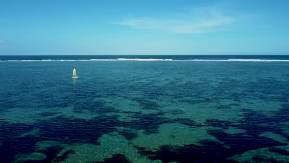 Drone Flying Around Nusa Dua Beach in Bali