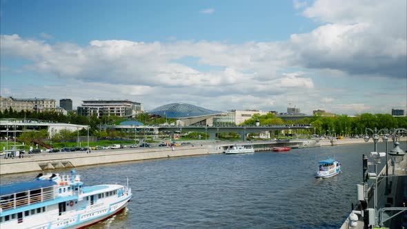 Pleasure Boats on the Moscow River