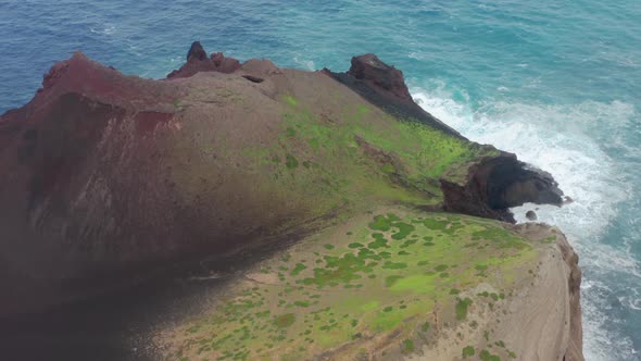 A Prime Tourist Attraction of the Faial Island Seen From Above