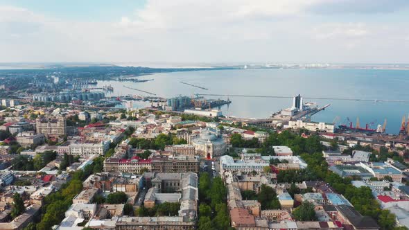 Aerial Footage of the Old City and Port