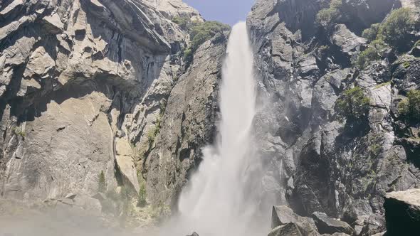 Yosemite Big Waterfall Close Up