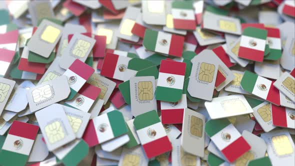 SIM Cards with Flag of Mexico