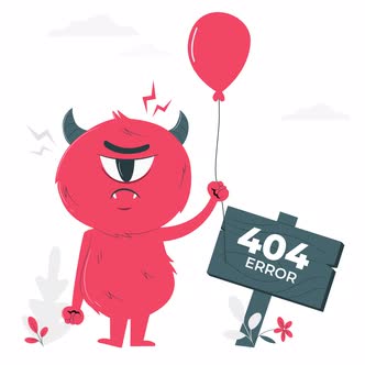 Monster 404 Error Animation (Mp4, Lottie Json, AEP)
