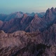 Aerial view of the mountains at sunset, Dolomites. Italy - VideoHive Item for Sale