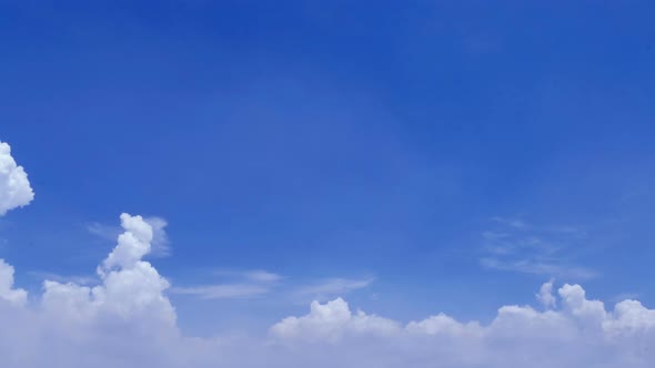 Time lapse sunset sunrise and beautiful twilight fluffy storm cloudy blue and yellow sky