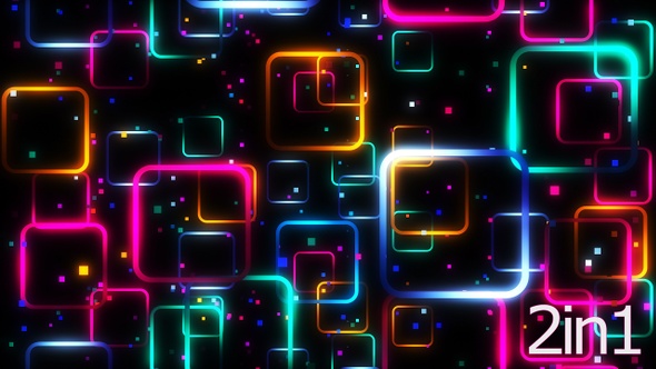 Neon Lights Squares Background alt