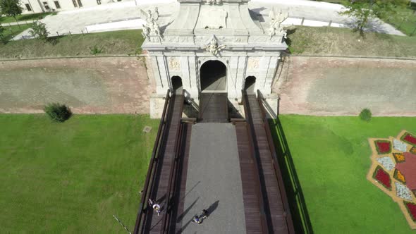 Aerial view of Alba Iulia citadel