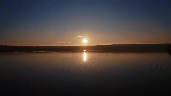 River at sunset.