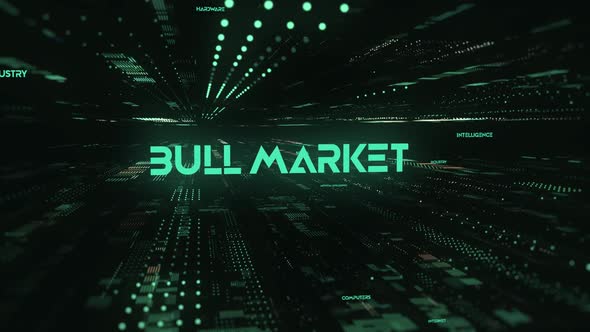 Sci Fi Digital Data Word Bull Market