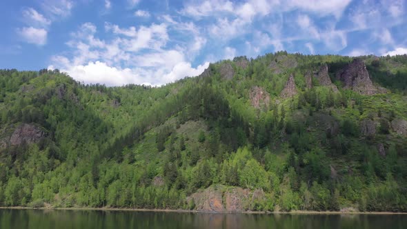 Spring nature and river aerial view_29