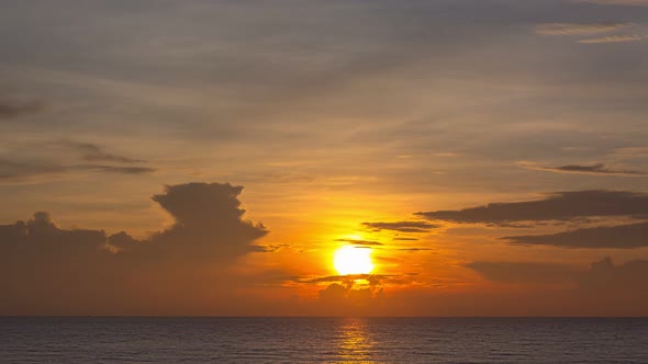 Time Lapse Day To Night At The Sea