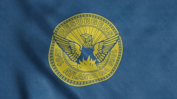 Flag of Atlanta City Georgia United States of America