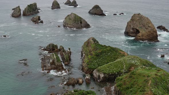 The rock formation at Nugget Point, South Island