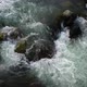 Slow motion of wild clear mountain river , stream flowing through rocks. - VideoHive Item for Sale