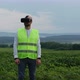 Farm Specialist Engineer Using Technology VR Monitoring Harvest Working for Agriculture Productivity - VideoHive Item for Sale
