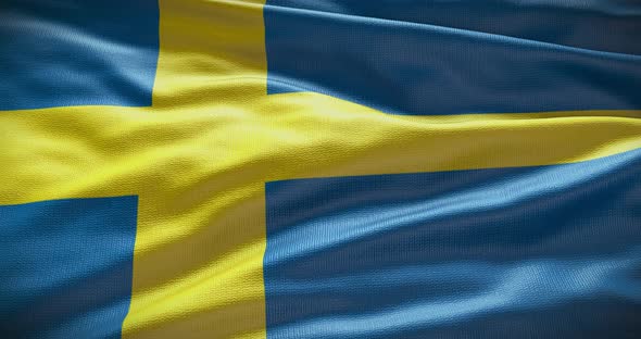 Sweden waving national flag animation