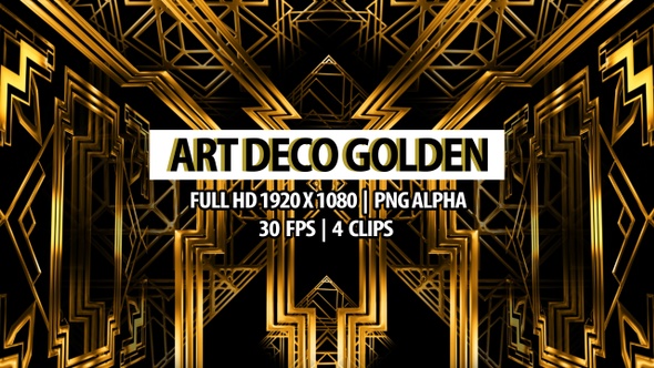 Art Deco Golden Loop Background