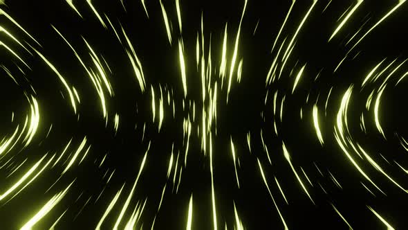 Hight Speed Glowing Colorful Neon Lines in Space