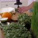 Closeup of a Woman Whipping Up Microgreens and Fresh Fruit in a Blender - VideoHive Item for Sale
