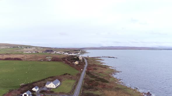 Aerial of the Isle of Islay and Loch Indaal