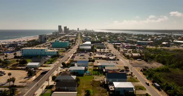 Aerial Rising Establishing Shot Gulf Shores Alabama 5k