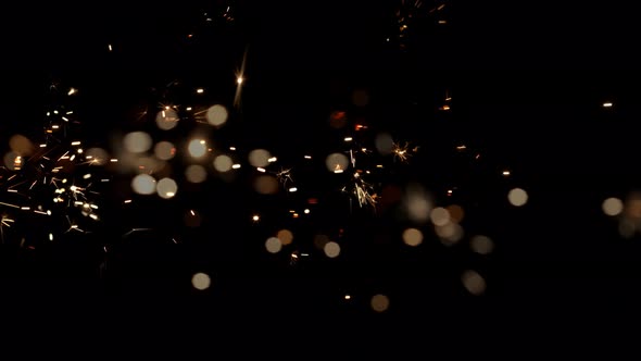 Super Slow Motion Shot of Abstract Sparkler Background at 1000Fps