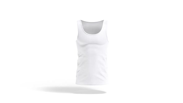 Blank white tank top, looped rotation