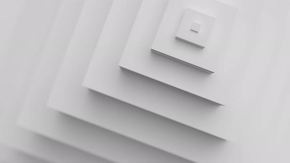 Endless Animation of Growing White Cubes