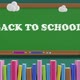 Blackboard background with books - VideoHive Item for Sale