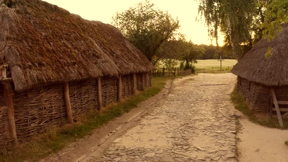 Straw Shack in Medieval Village