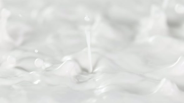 Super Slow Motion Shot of Splashing Fresh Cream at 1000Fps