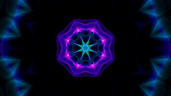 Vj Neon Kaleidoscope Loop 4K 05