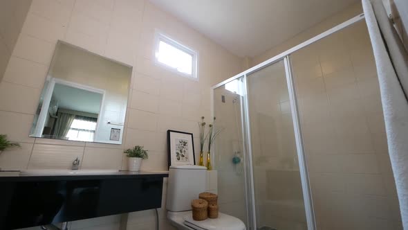 Clean and Simple Bathroom With Shower Box