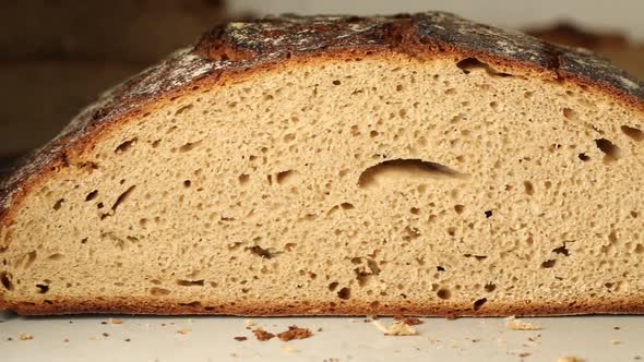 Fresh cut German Sourdough bread   
