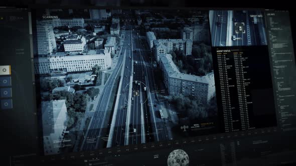 Modern Police Monitoring System Interface With High Tech Drone Control Ai alt