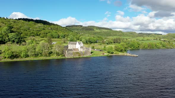 Aerial View of Parke's Castle in County Leitrim Ireland