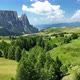 Dolomites Mountains with hiking paths and wooden cottages - VideoHive Item for Sale