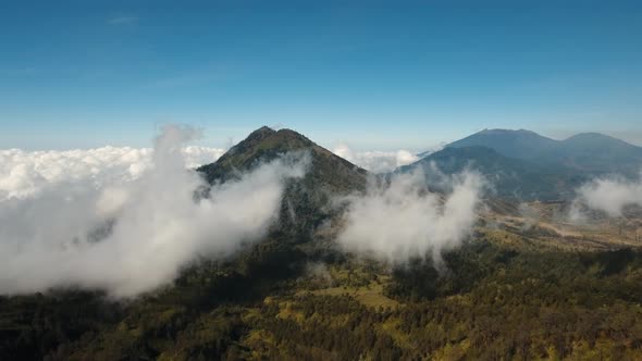 Mountain Landscape Jawa Island Indonesia