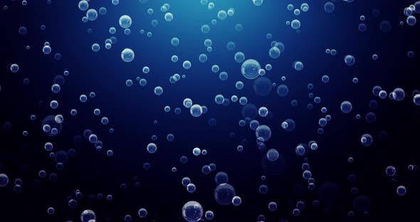 Air Bubbles Underwater Going Up