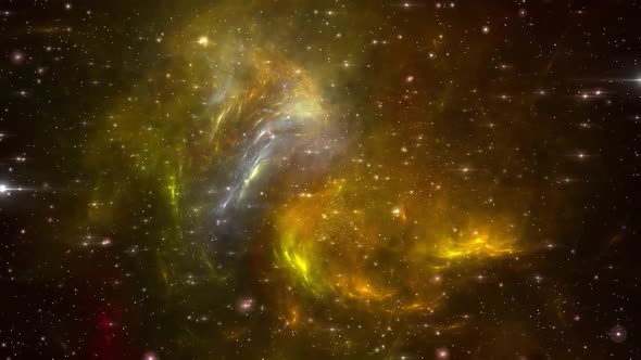 Golden Galaxy Space Motion Background