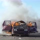 Car Explosion On The Road. Car burning. - VideoHive Item for Sale