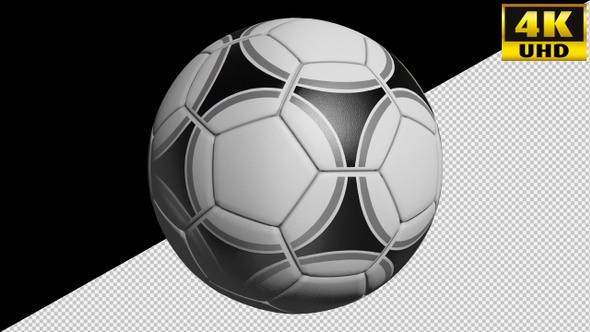 Football Soccer Ball On Alpha Channel Loops Pack V2