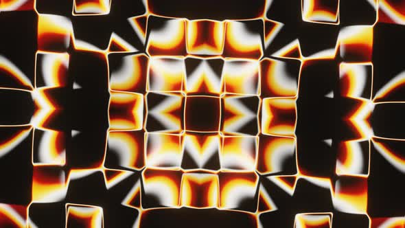 Abstract Fast Flash Glow Squares Kaleidoscope Led Neon Vj Loop Animation Background