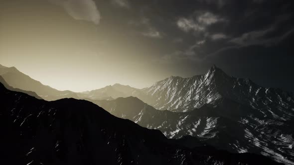 Storm Cloud Over Dolomites Mountains