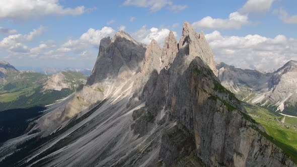 Seceda and Furchetta mountains (Geisler group), Dolomites, South Tyrol, Italy