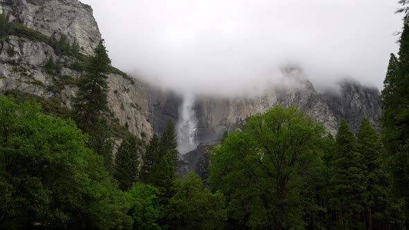 Yosemite Falls during the day. 30p conformed to 24p.