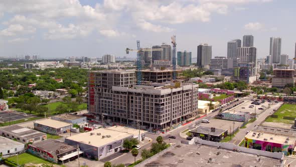 Aerial Video The Dorsey Miami Wynwood 4k 60fps