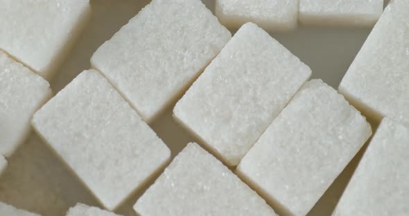 Sugar Cubes on the Table Slowly Rotate