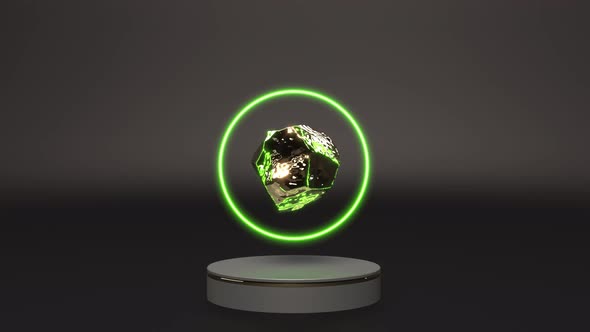 Gold Stone Mockup Scene Intro Able to Loop Seamless